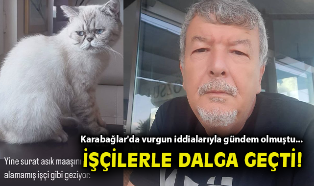 Belediye İşçileri Eylemde, Yönetici Kediyle Şaka Yaptı!