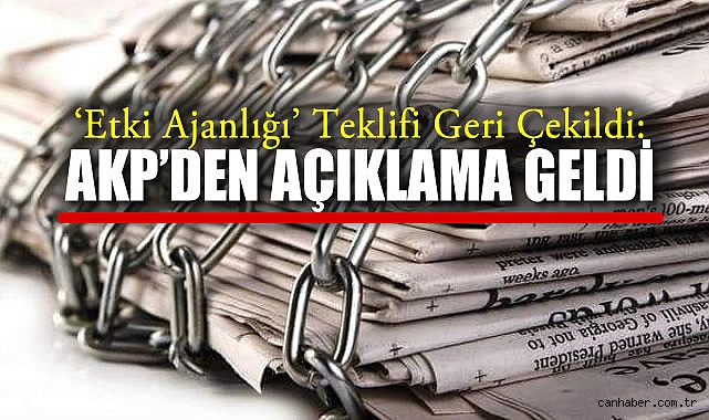 Etki Ajanlığı Teklifi Geri Çekildi!