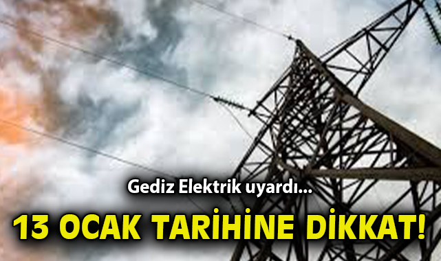 İzmir’de 13 Ocak’ta Elektrik Kesintisi Uyarısı!