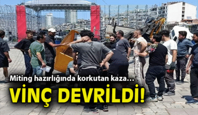 CHP Miting Alanında Vinç Kazası: Bir Yaralı