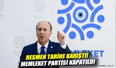 Memleket Partisi, Olağanüstü Kurultayda Kapatıldı
