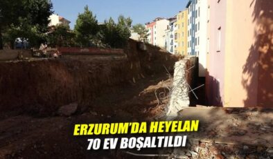 Erzurum’da Heyelan: 70 Daire Tahliye Edildi!