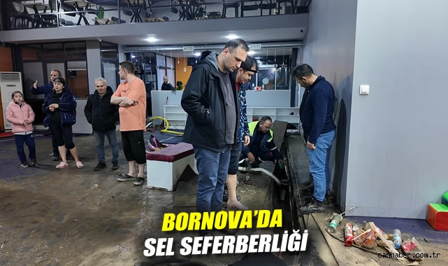 Bornova’da Sel Felaketi İle Mücadele Devam Ediyor